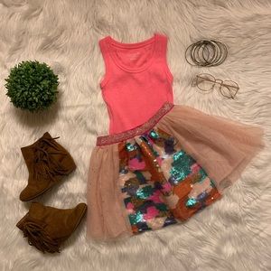 Sequin & Tule Skirt